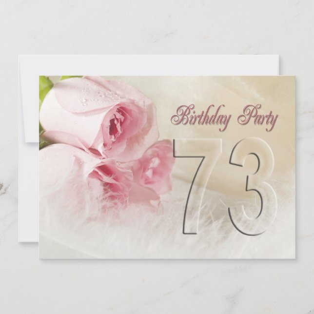 Birthday party invitation for 73 years (Front)