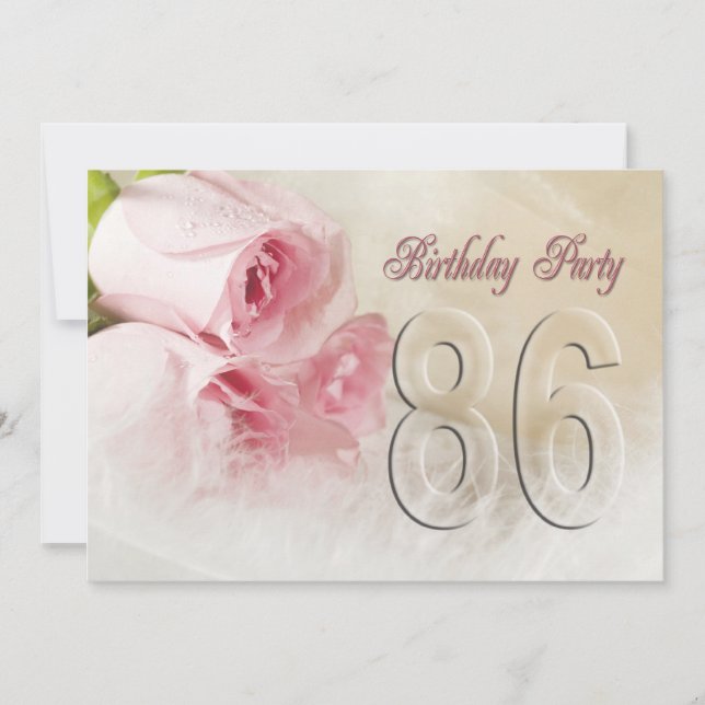 Birthday party invitation for 86 years (Front)