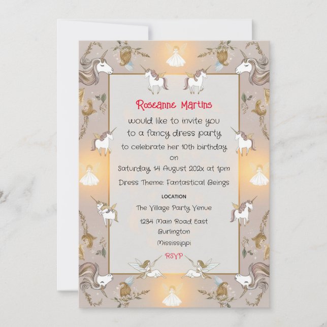 Birthday Party Invitation For Young Child (Front)