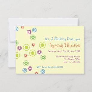 Birthday Party Invitation   Going In Circles  iv