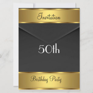 Birthday Party Invitation Gold 50th Birthday Party