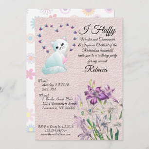 Birthday Party Invitation made by a  Cat