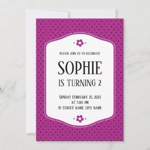 Birthday party invitation or baby shower