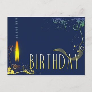 Birthday party invitation postcard