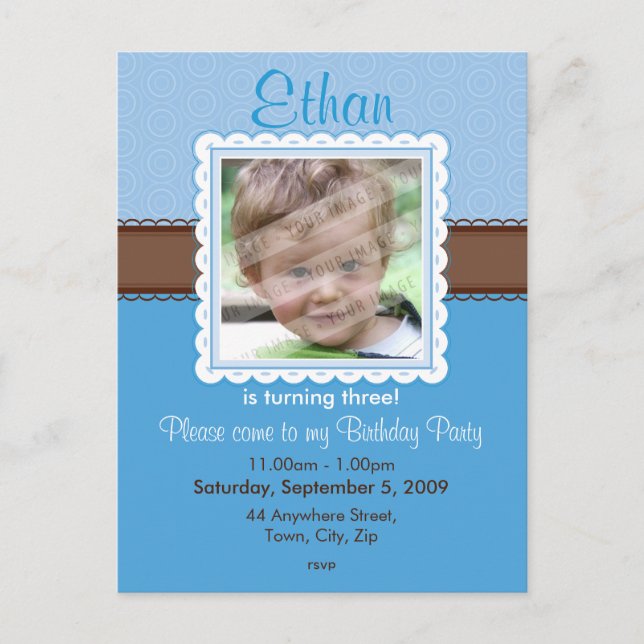 BIRTHDAY PARTY INVITATION :: prettily 3 (Front)