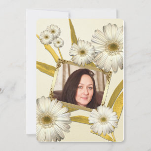 Birthday Party Invitation with daisies