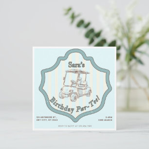Birthday Party Invite Golf Themed