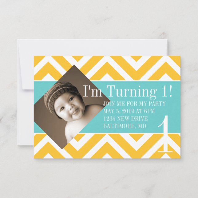 Birthday Party Invite | Turning |chevyel (Front)