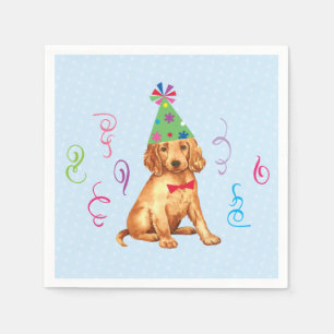 Birthday Party Irish Setter Napkin