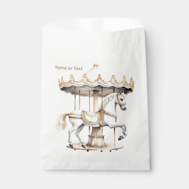 Birthday Party Merry Go Round Circus Carnival Favour Bags (Front)
