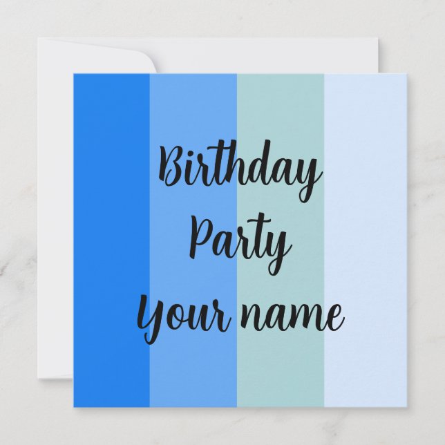 Birthday Party Name Template (Front)