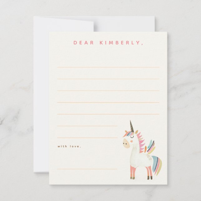 Birthday Party Note or Message Card (Front)