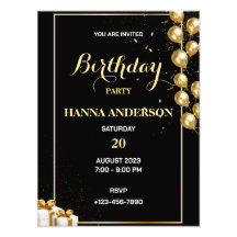 Birthday Party Personalise Invitation