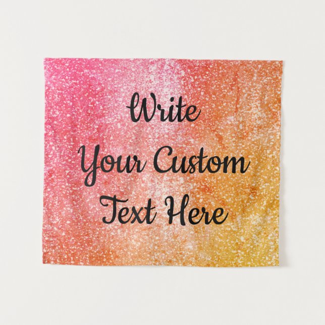 Birthday Party Photo Booth Backdrop Glam Glitter Tapestry (Front (Horizontal))