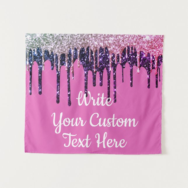 Birthday Party Photo Booth Backdrop Sweet 16 Prop Tapestry (Front (Horizontal))