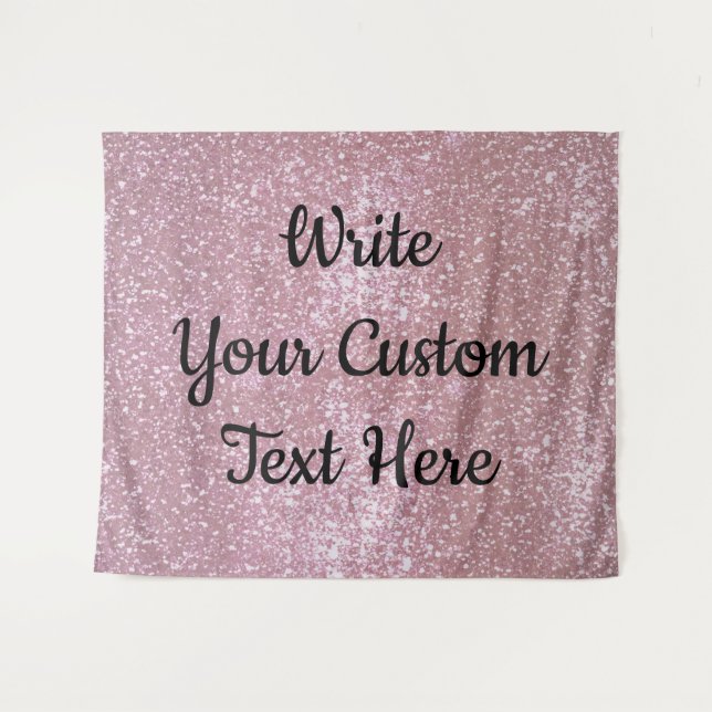 Birthday Party Photo Booth Prop Fun Rose Gold Glam Tapestry (Front (Horizontal))
