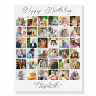 Birthday Party Photo Collage 36 Picture Grid