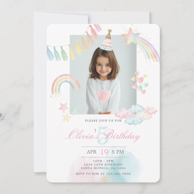 Birthday Party Photo Invitation (Front)