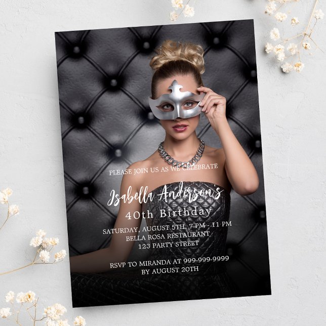 Birthday party photo luxury invitation (Creator Uploaded)