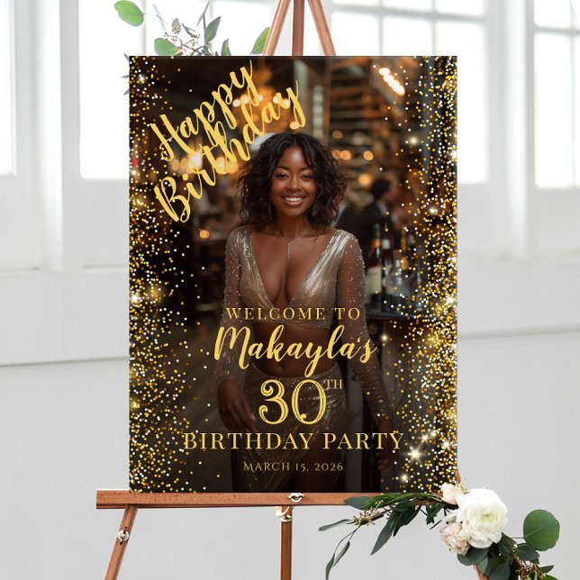 Birthday party photo welcome poster (Creator Uploaded)