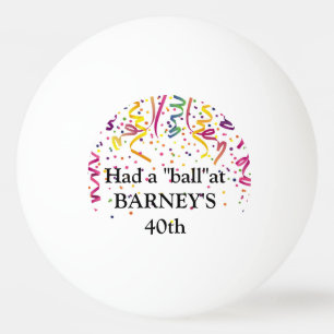 Birthday Party Ping Pong Ball Favours
