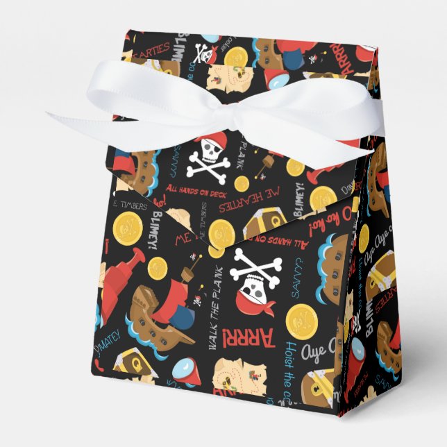 BIRTHDAY PARTY PIRATE  FAVOUR BOX (Front Side)