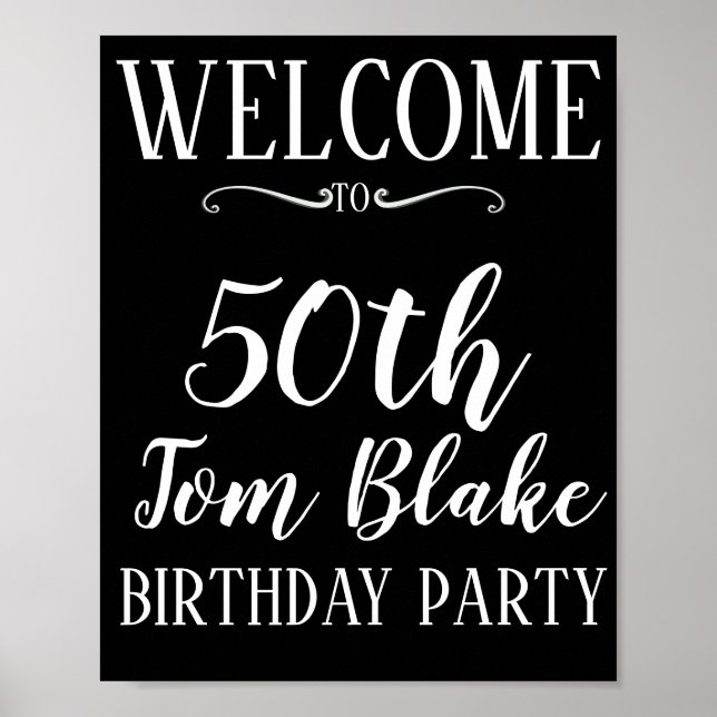birthday party poster 50th 40th 30th (Front)