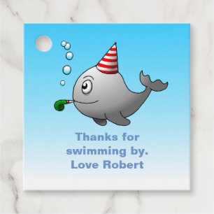 Birthday Party-ready Whale Favour Tags