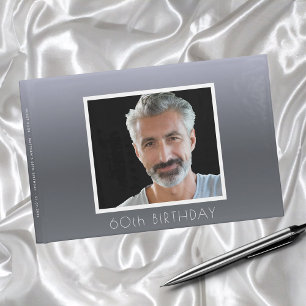 Birthday party silver fox photo men guest book