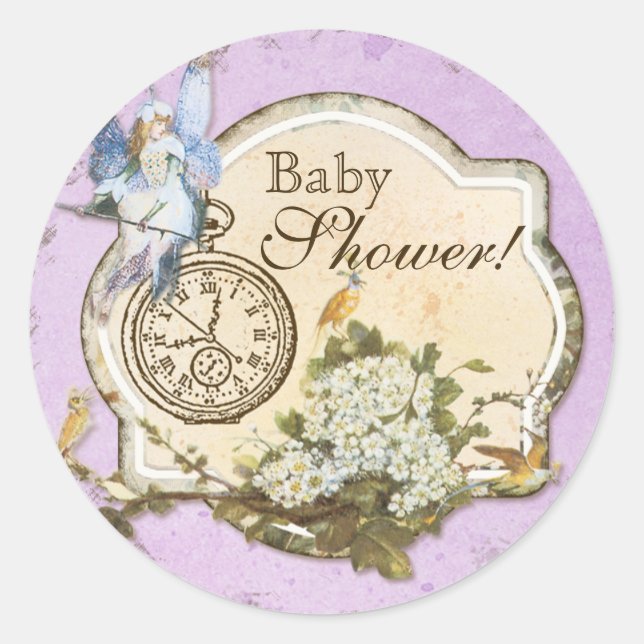 Birthday Party Sticker or Seal - Faerie Princess (Front)
