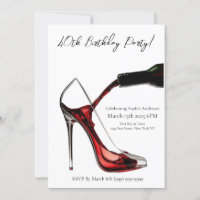 Birthday Party-Stiletto with Wine