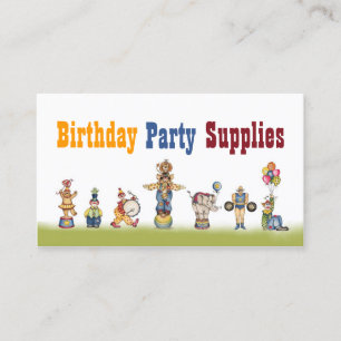 Birthday Party Supplies Decoration Rental Cutlery Business Card