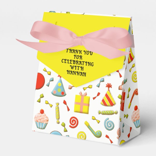 Birthday Party Thank You Favour Box (Front Side)