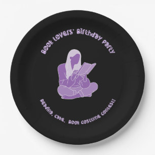 Birthday party theme books paper plate