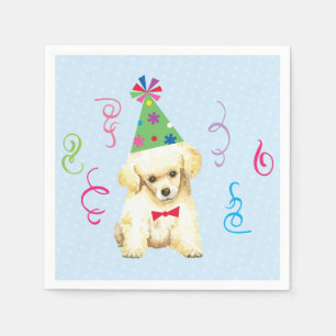 Birthday Party Toy Poodle Napkin