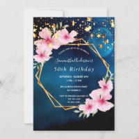 Birthday party tropical geometric blue sky stars