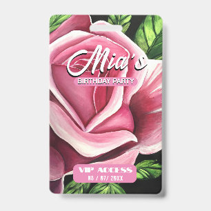 Birthday Party VIP Access Badge ID Badge