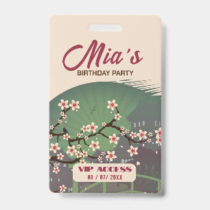 Birthday Party VIP Access Badge ID Badge