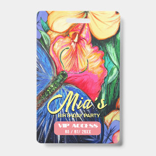 Birthday Party VIP Access Badge ID Badge