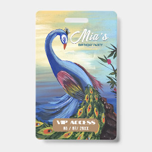 Birthday Party VIP Access Badge ID Badge