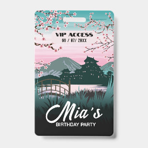 Birthday Party VIP Access Badge ID Badge
