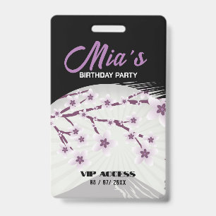 Birthday Party VIP Access Badge ID Badge