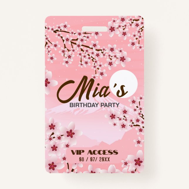 Birthday Party VIP Access Badge ID Badge (Front)