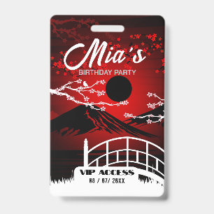 Birthday Party VIP Access Badge ID Badge