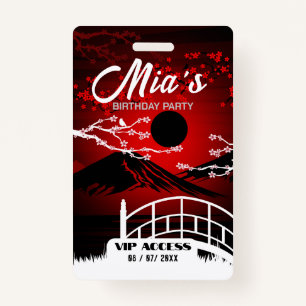 Birthday Party VIP Access Badge ID Badge