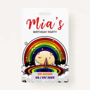 Birthday Party VIP Access Badge ID Badge
