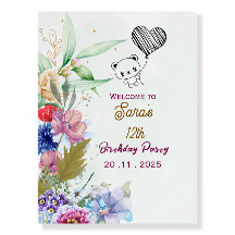 Birthday Party Welcome Poster 