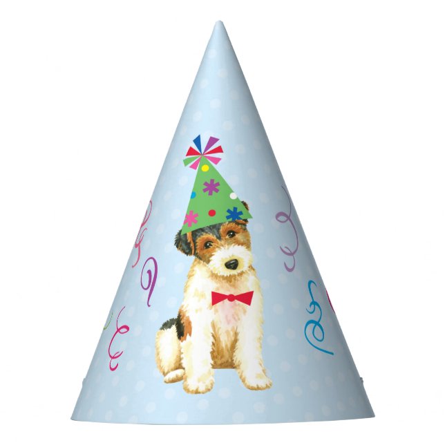 Birthday Party Wire Fox Terrier Hat (Front)