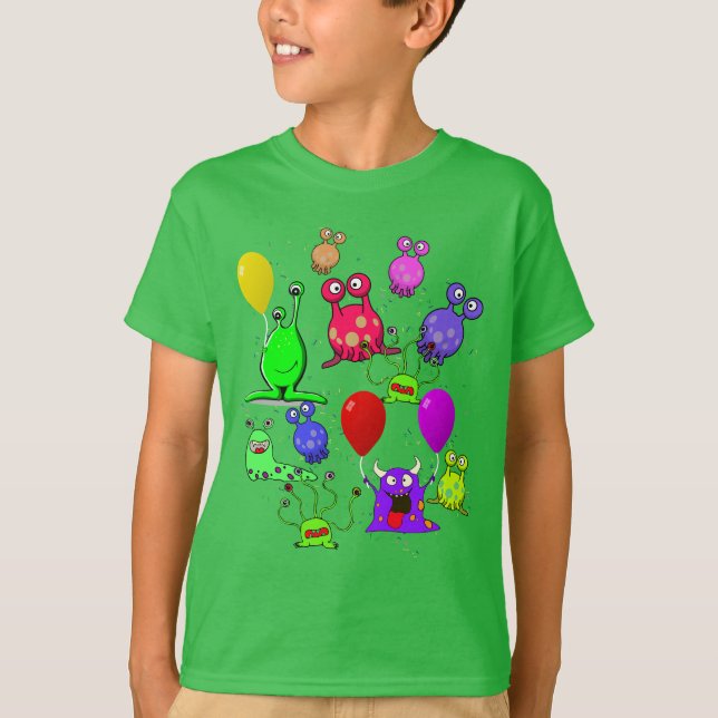 Birthday Party with Aliens T-Shirt (Front)