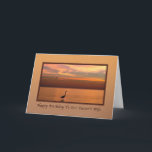 Birthday, Pastor's wife, Ocean View at Sunset Card<br><div class="desc">A beautiful sunset over the shores of the Gulf of Mexico with shades of red, gold, and orange make a splendid and colourful image for this birthday greeting card for a pastor’s wife. A great blue heron bird stands in the water in the foreground while two sea gulls are seen...</div>